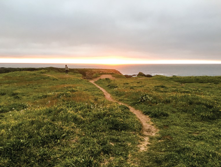 Sunset over the Mendocino coast